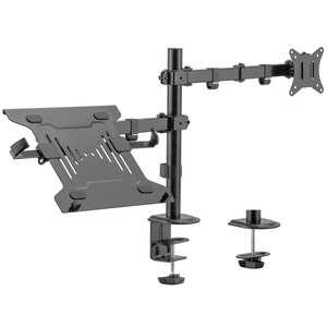 Support de bureau Ewent pour 1 écran et 1 ordinateur portable 34" - jusqu'à 9 kg - Noir