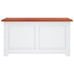 vidaXL Coffre de rangement et couvercle marron et blanc bois d'acacia