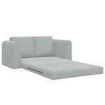 vidaXL Canapé-lit au sol 2-en-1 Gris clair 148x71x83 cm Velours