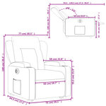 vidaXL Fauteuil inclinable électrique rouge similicuir