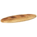 vidaXL Dessus de table 140x50x3 8 cm ovale bois massif de manguier