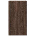 vidaXL Table de chevet chêne marron 35x34x65 cm bois d'ingénierie
