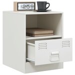 vidaXL Table de chevet blanc 34 5x39x44 cm acier