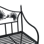 vidaXL Banc en métal vintage Noir Acier peint en poudre Standard Durable