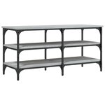 vidaXL Banc à chaussures sonoma gris 100x38 5x49 cm bois d'ingénierie