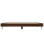 vidaXL Cadre de lit chêne marron 135x190 cm bois d'ingénierie