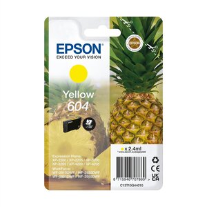 Cartouche Jet d'encre n° 604 Jaune EPSON ANANAS (2 4ml) sous blister EPSON