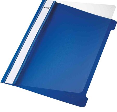 Pack de 25 Chemises à lamelle Standard format A5 PVC Bleu LEITZ