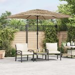vidaXL Parasol de jardin avec mât en acier marron 248x248x248 cm