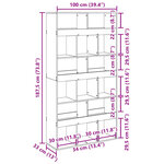 vidaXL Cloison de séparation blanc 100x33x187 5 cm bois d'ingénierie