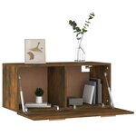 vidaXL Armoire murale Chêne fumé 80x35x36 5 cm Bois d'ingénierie
