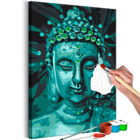 Tableau à peindre par soi-même - emerald buddha l x h en cm 40x60