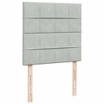 vidaXL Sommier à lattes de lit et matelas Gris clair 90x190 cm Velours