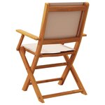 vidaXL Chaises de jardin pliantes lot de 6 taupe tissu et bois massif