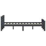 vidaXL Cadre de lit sans matelas gris foncé pin massif 140x200 cm