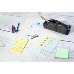 Étui de 100 fiches bristol quadrillé 5x5 perforé 148x210mm Couleurs assorties EXACOMPTA