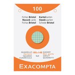 Étui De 100 Fiches - Bristol Quadrillé 5x5 Perforé 105x148mm - Couleurs Assorties - X 10 - Exacompta