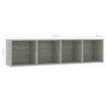 vidaXL Bibliothèque/Meuble TV Gris béton 143x30x36 cm