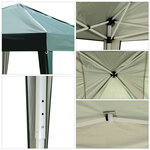 Tonnelle barnum de jardin pliant anti-UV + sac de transport acier Oxford 3 x 3 x 2 55 m vert