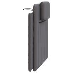 vidaXL Coussin de tête de lit gris 90 cm similicuir