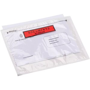 Pochette porte-documents adhésive "Documents ci-inclus" - 16 5 x 12 5 cm