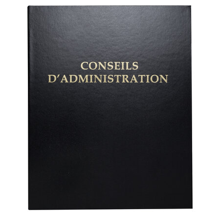 Reliure Registre Économique 32x26cm 4 Anneaux - Conseils D'administration - Noir - X 6 - Exacompta