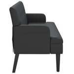 vidaXL Banc avec dossier noir 112x65 5x75 cm similicuir