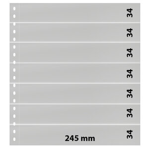 Feuilles de classement Omnia Lindner à 7 bandes pour timbres-poste. Fond - Blanc