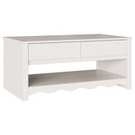 Table basse vidaXL "DRAMMEN" Blanche 99x55x45 cm en bois massif de pin