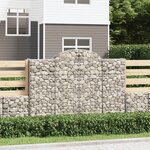 vidaXL Paniers à gabions arqués 25 Pièces 200x50x140/160 cm Fer galvanisé