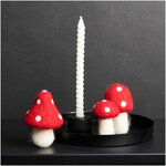 Champignon en feutrine 6 x 9 cm