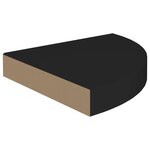 vidaXL Étagères d'angle flottantes 2 Pièces noir 25x25x3 8 cm MDF