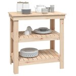 vidaXL Banc de travail 78 5x50x80 cm Bois de pin massif