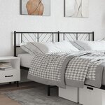 vidaXL Tête de lit métal noir 193 cm