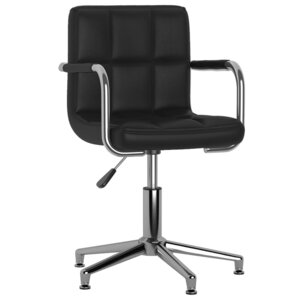 Chaise fauteuil siège de bureau informatique étude pivotante similicuir noir 02_0024051