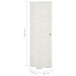 vidaXL Armoire plastique 40x43x164 cm design de bois blanc angora