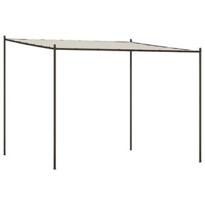vidaXL Belvédère blanc 3x3 m 180 g/m² tissu et acier