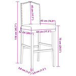 vidaXL Chaises de bar lot de 2 bois massif d'hévéa et tissu