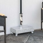 vidaXL Socle de parasol Gris clair 45x25x8 3 cm Granite