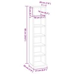 vidaXL Armoire à CD Chêne marron 21x20x88 cm Bois d'ingénierie