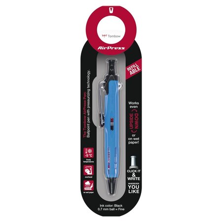 Stylo bille tout terrain airpress pen bleu clair x 5 tombow