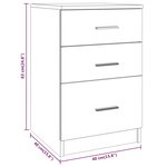 vidaXL Table de chevet Chêne fumé 40x40x63 cm Bois d'ingénierie