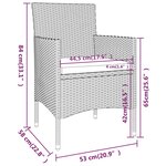 vidaXL Mobilier de salle à manger de jardin 5 Pièces Résine tressée Noir