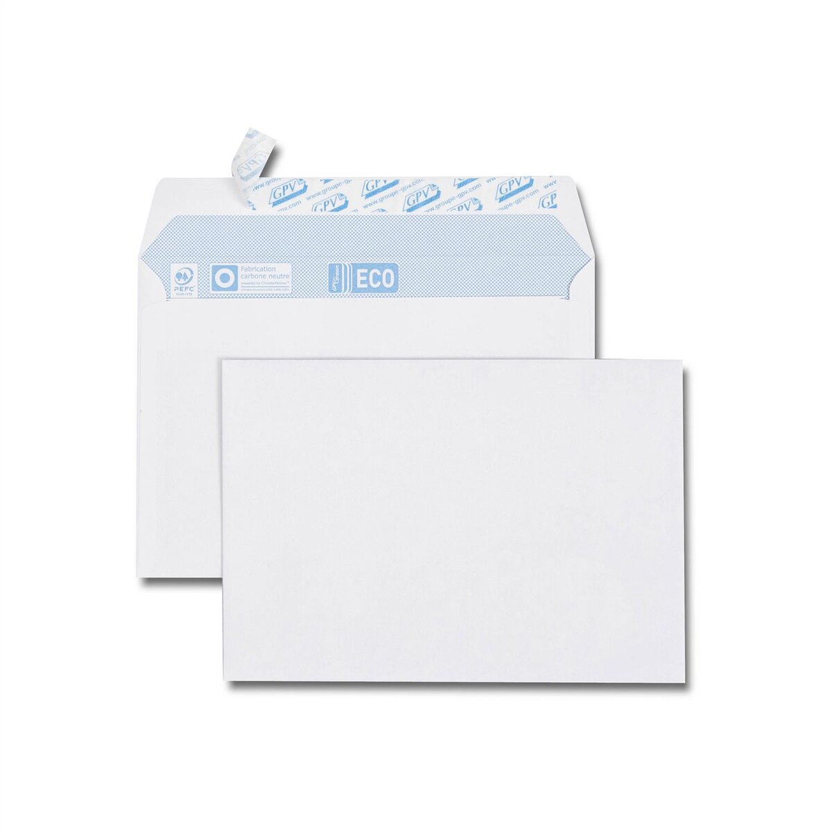 Paquet de 100 enveloppes blanches DL 110x220 75g/m² bande siliconée