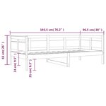 vidaXL Lit de jour Marron miel Bois de pin massif 90x190 cm