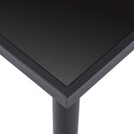 vidaXL Table à manger Noir 180x90x75 cm Verre trempé