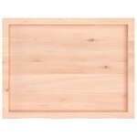 vidaXL Dessus de table 80x60x(2-4) cm bois de chêne massif non traité
