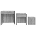 vidaXL Tables gigognes 3 Pièces Sonoma gris Bois d'ingénierie