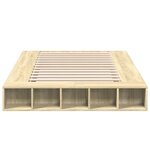 vidaXL Cadre de lit chêne sonoma 140x190 cm bois d'ingénierie