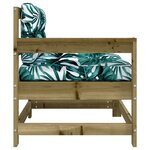 vidaXL Chaise de jardin avec coussins bois de pin imprégné